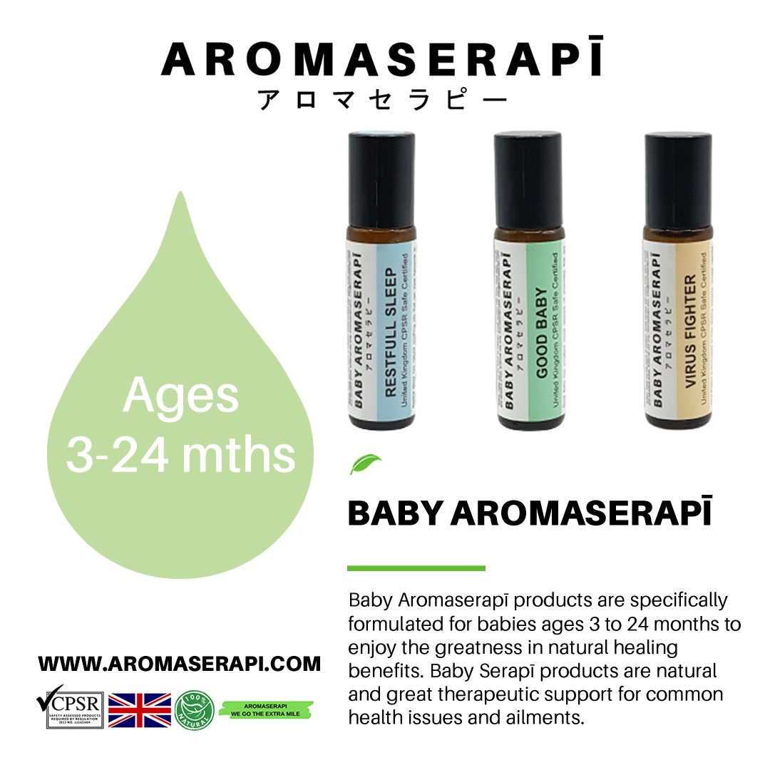 Safe and 100% Natural Essential Oil for Baby. Gentle on Skin.